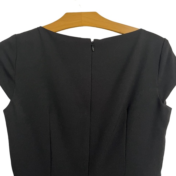 Eliza J Peplum Ruffle Wide Leg Jumpsuit Black One Piece Size 6 - Picture 8 of 12